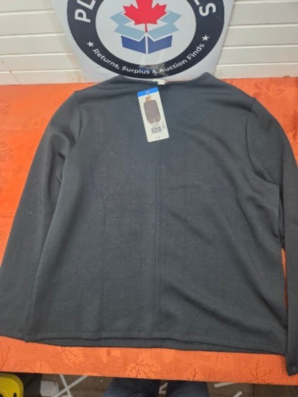 Up! Ladies Long Sleeve Modal Blend Top, Washed Black, Size L